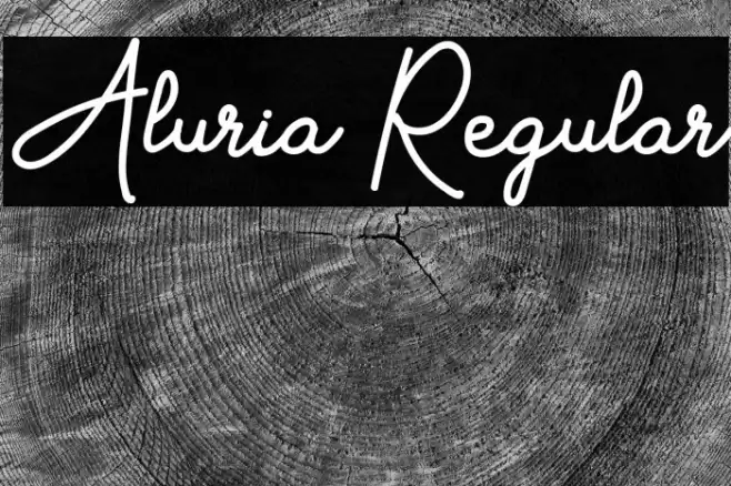 Aluria Regular Font examples