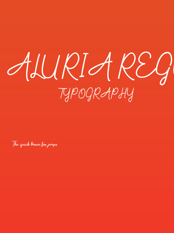 Aluria Regular Poster