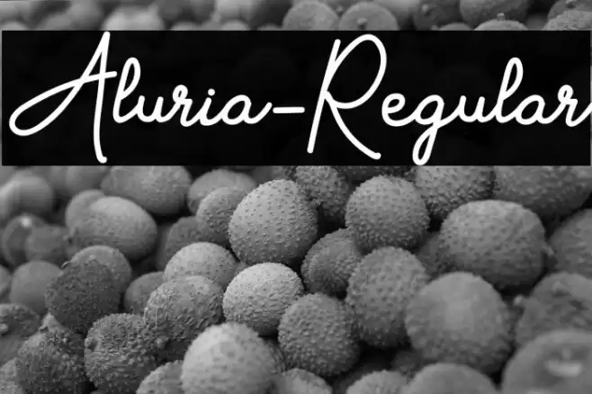 Aluria-Regular Font examples