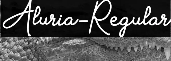 Aluria-Regular Font examples