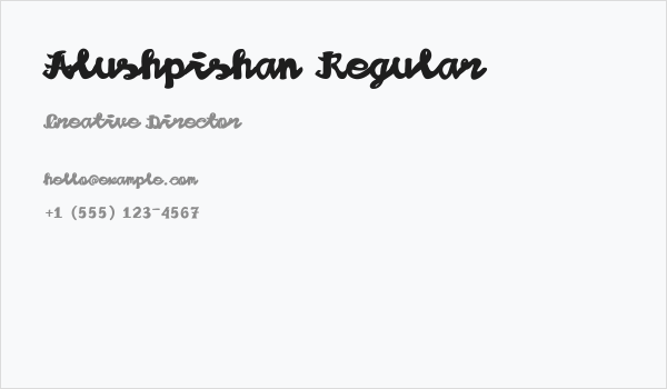Alushpishan Regular Business Card