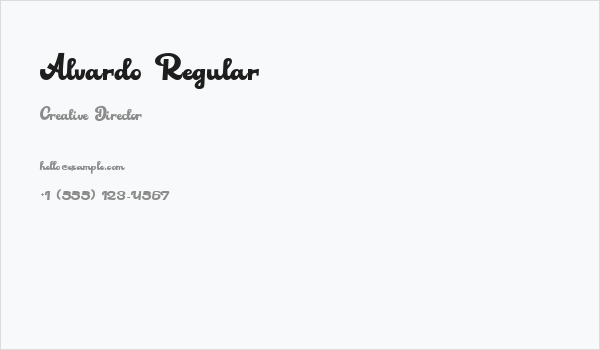 Alvardo Regular Business Card