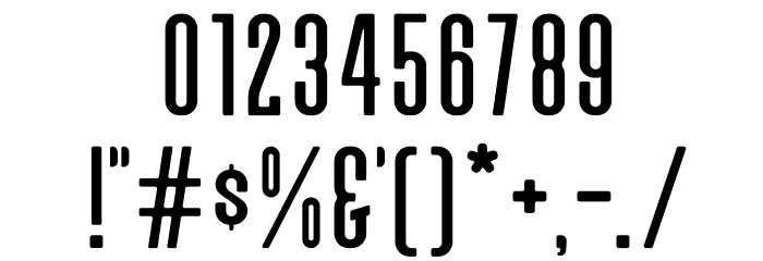 Alvaro Condensed Font OTHER CHARS