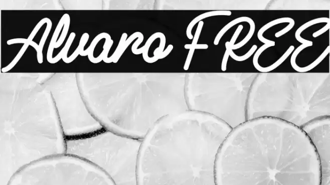 Alvaro FREE Font examples
