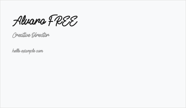 Alvaro FREE Business Card