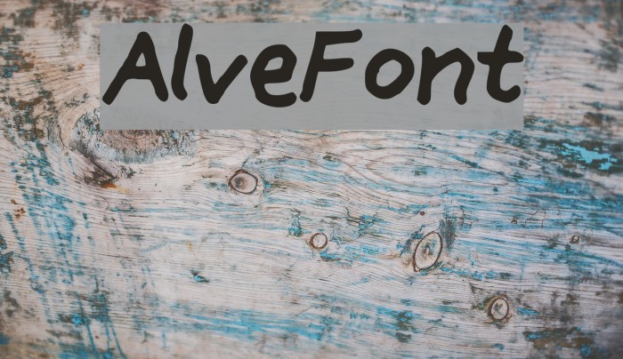 AlveFont Font examples