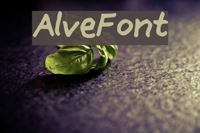AlveFont Font examples