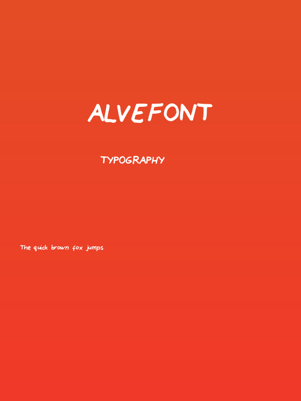 AlveFont Poster