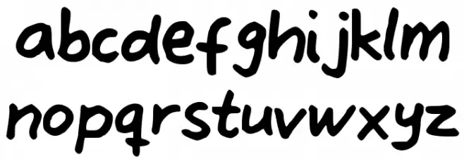 AlveFont Caratteri MINUSCOLO