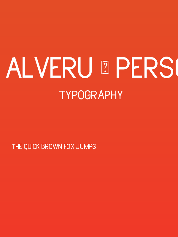 Alveru - Personal Use Poster