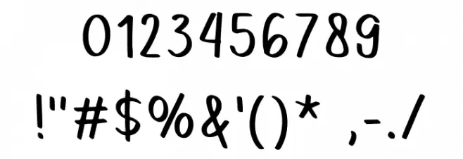 Alviena Regular Font OTHER CHARS