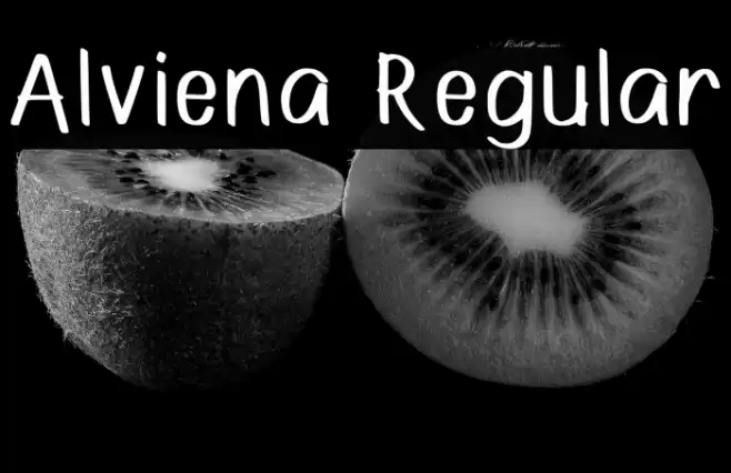 Alviena Regular Font examples