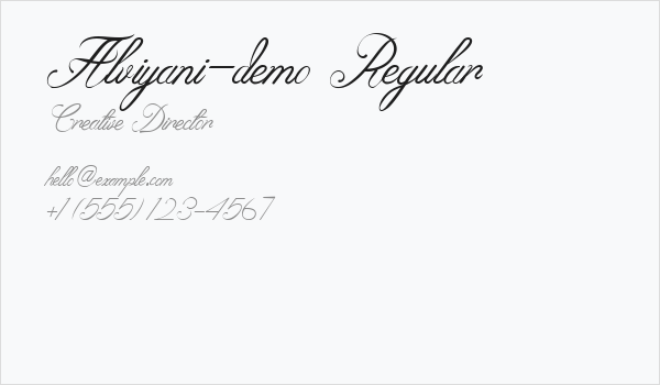 Alviyani-demo Regular Business Card