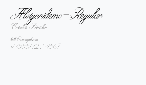 Alviyanidemo-Regular Business Card