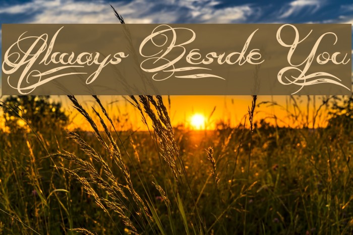 Always Beside You Font examples