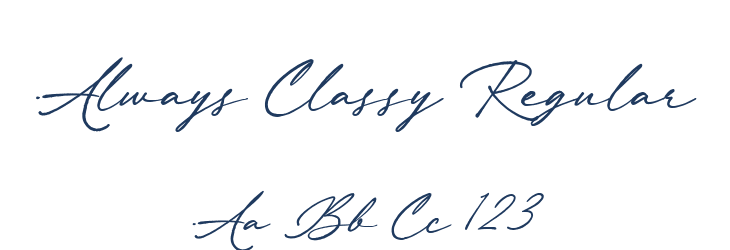Always Classy Regular Font Preview