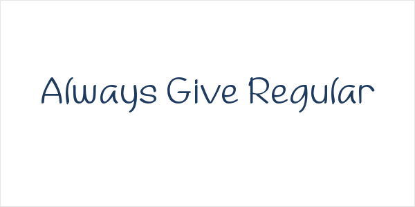Always Give Regular Logo