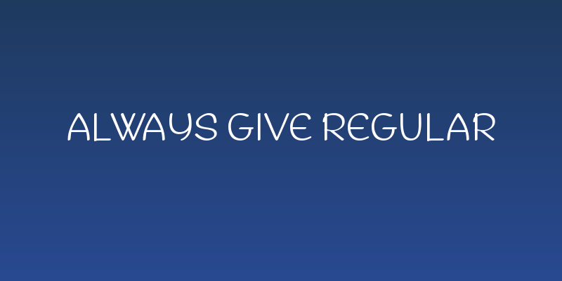 Always Give Regular Social Header
