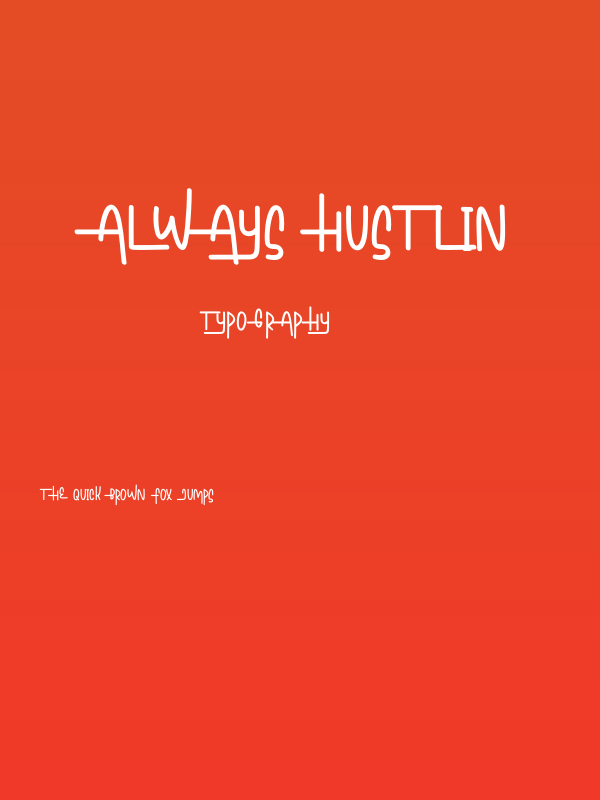 Always Hustlin Poster