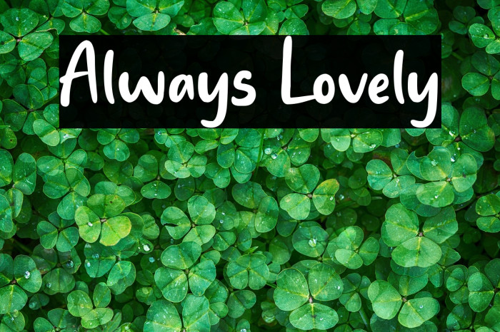 Always Lovely Example 2