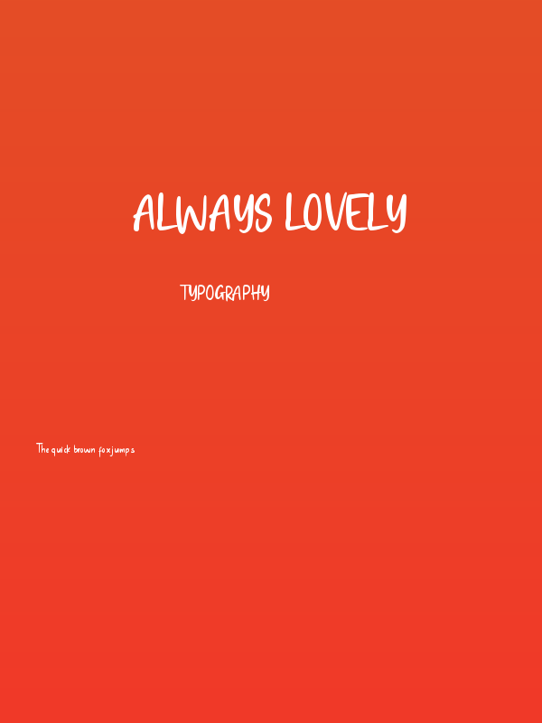 Always Lovely Poster