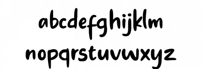 Always Lovely Font LOWERCASE