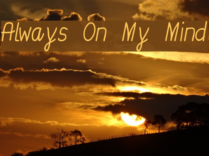 Always On My Mind Font examples