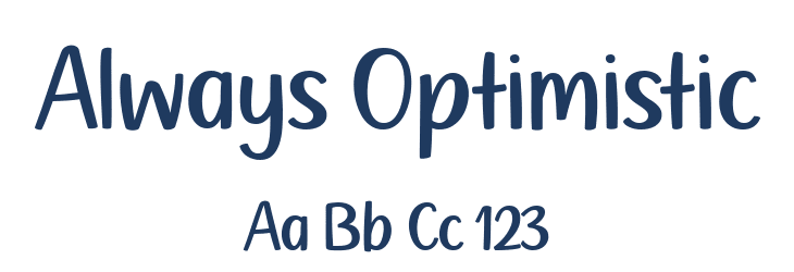 Always Optimistic Font Preview