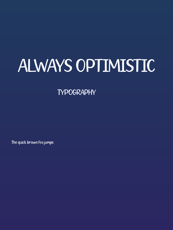 Always Optimistic Poster