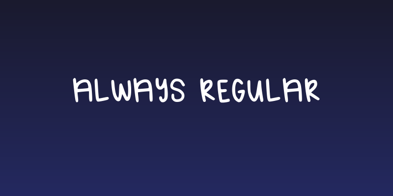 Always Regular Social Header