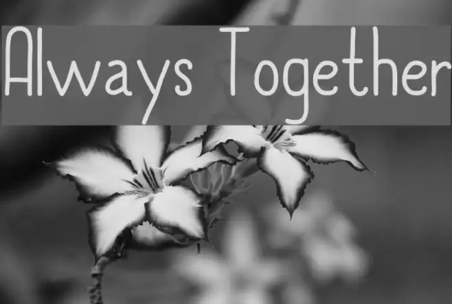 Always Together Font examples