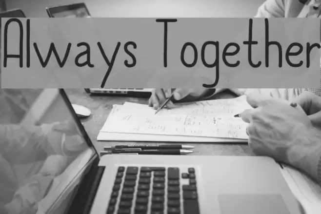 Always Together Font examples