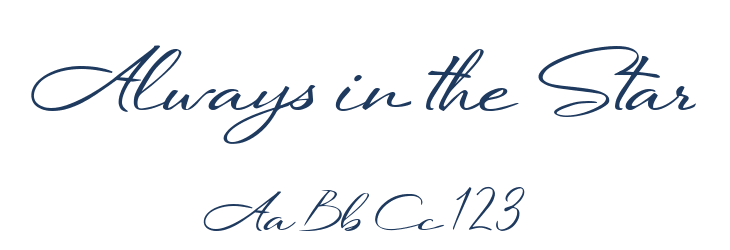 Always in the Star Font Preview