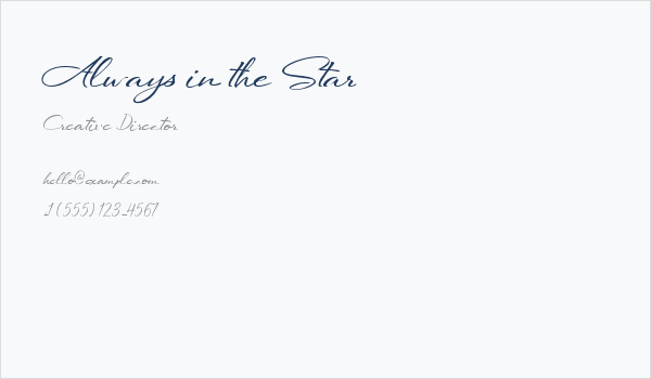 Always in the Star Business Card