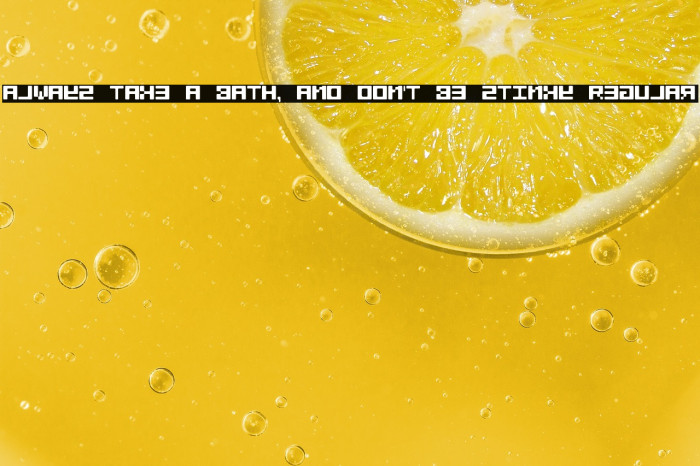 Always take a bath, and don't be stinky Regular Example 2