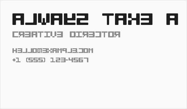 Always take a bath, and don't be stinky Regular Business Card