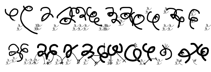 AlwaysBigEatsSmallers Font LOWERCASE