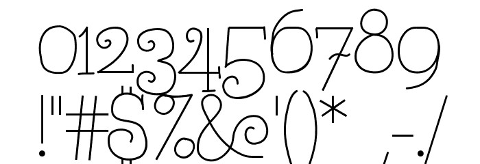 AlwaysHere Font OTHER CHARS