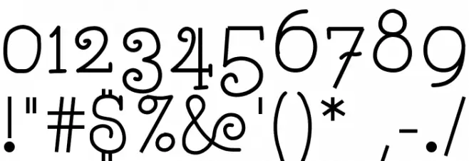 AlwaysHereToo Font OTHER CHARS