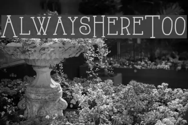 AlwaysHereToo Font examples