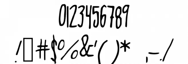 AlwaysRight Font OTHER CHARS