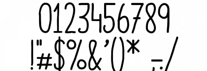 AlwaysTogether Font OTHER CHARS