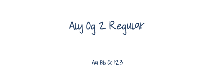 Aly Og 2 Regular Font Preview