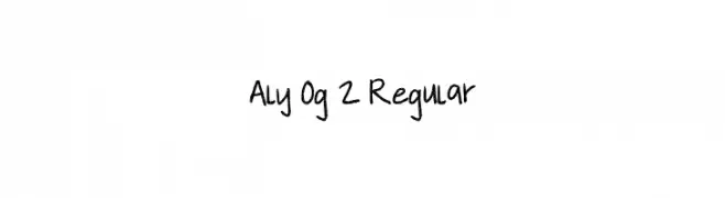 Aly Og 2 Regular  नि: शुल्क फ़ॉन्ट्स डाउनलोड