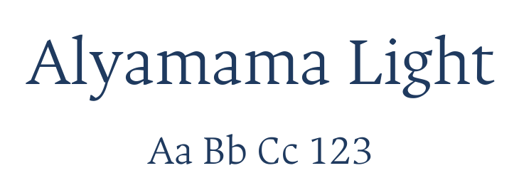 Alyamama Light Font Preview