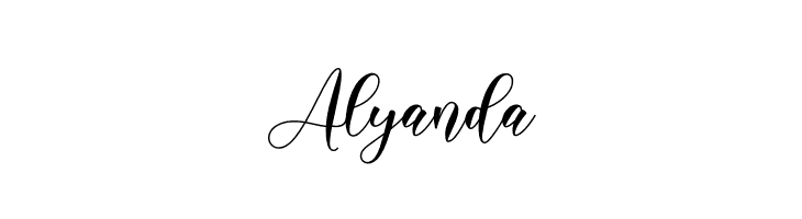 Alyanda  font caratteri gratis