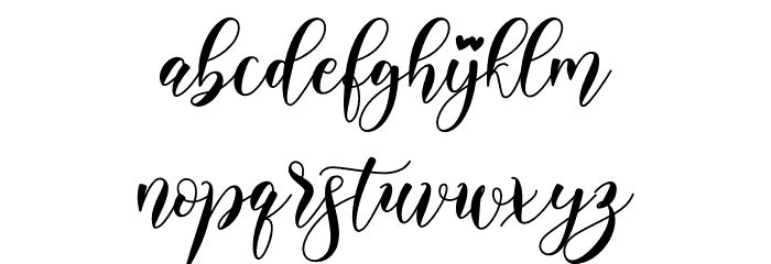 Alyanda Font LOWERCASE
