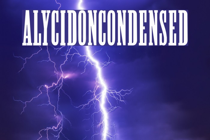 Alycidon-Condensed Font examples