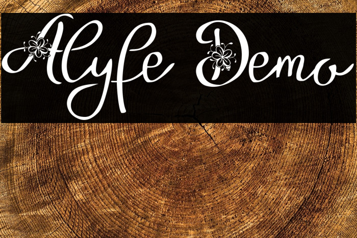 Alyfe Demo Font examples