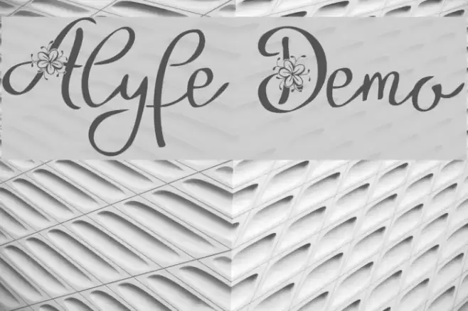 Alyfe Demo Font examples